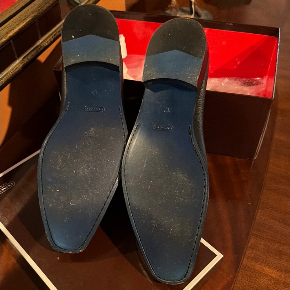 Coach Black Leather Slip-On Loafers for Men - Picture 3 of 7